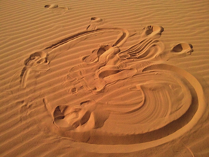 homok, sivatag, Wadi rum, szél
