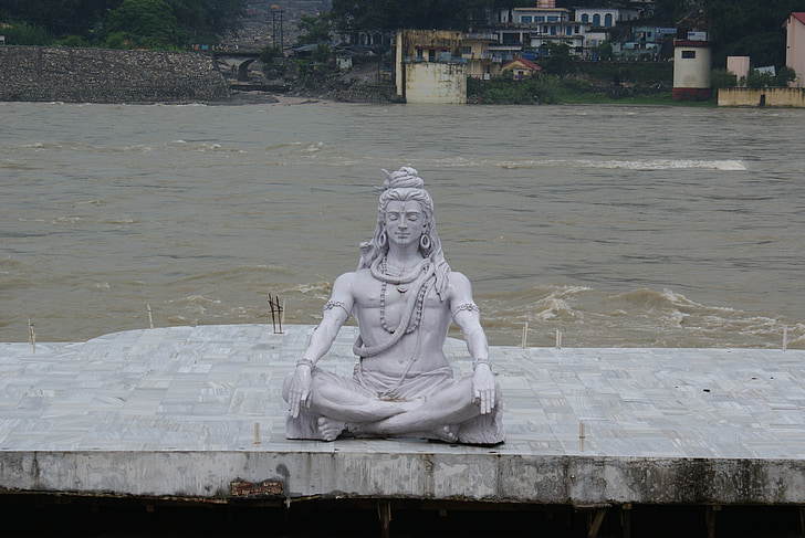 Shiva, Statua, Signore, Dio, meditando, postura, Induismo