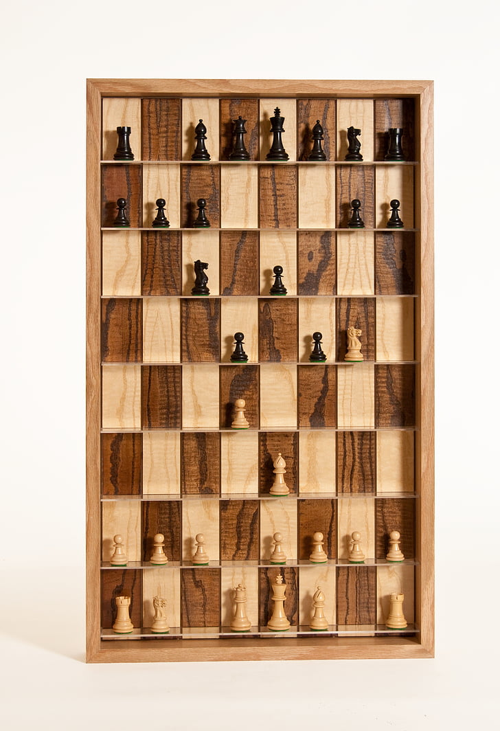 шахматни фигури, дървена шахматна дъска, шах, шахматна дъска