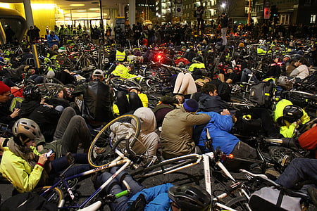 protest, demonstrace, zastavit zabíjení cyklisty, Londýn, Ukázka, HQ, 2013