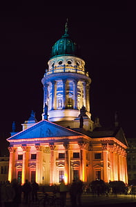 Berlim, instalação de luz, Gendarmenmarkt