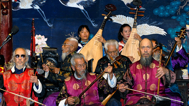 china, orchestra, music, chinese, naxi orchestra, lijiang, traditional-music