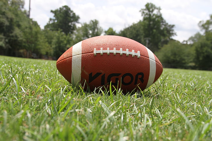 Американски футбол, футбол, спорт, топка, трева, спорт, игралното поле