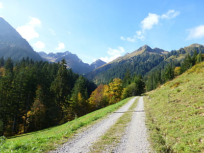 away, trail, hiking, mountains, alpine, austria, promenade