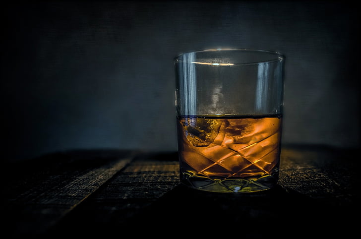 uísque, bar, álcool, vidro, uísque, bebida, Bourbon