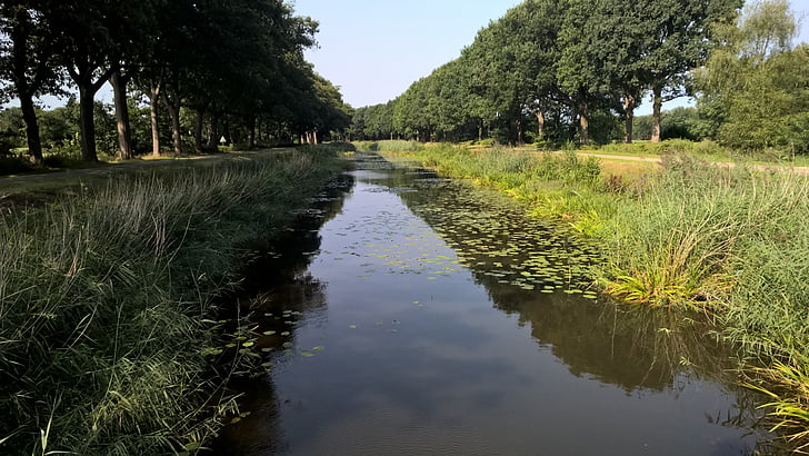 canal nordhorn Almelo, canal, eau, fossé, rivière, Twente, Overijssel