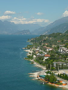 Italia, italiensk, Gardasjøen, sjøen, vann, natur, kystlinje
