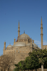 Le Caire, Égypte, bâtiment, célèbre, antique, Mosquée