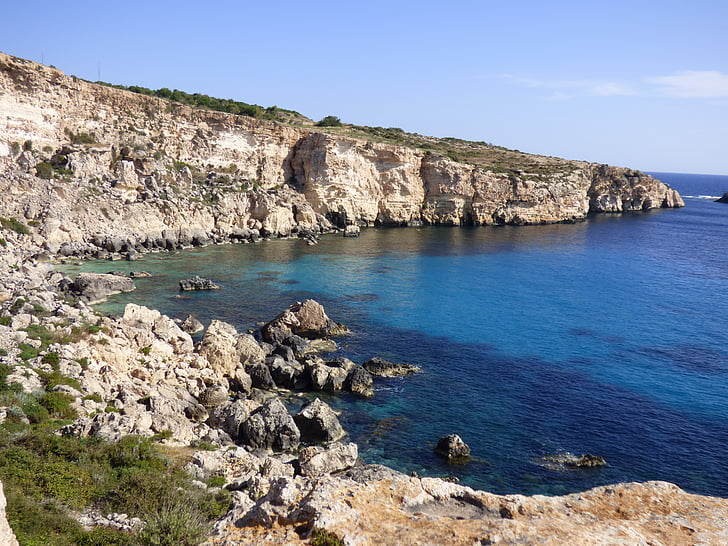 Malta, sredozemski, poletje, morje, modra, Evropi, otok