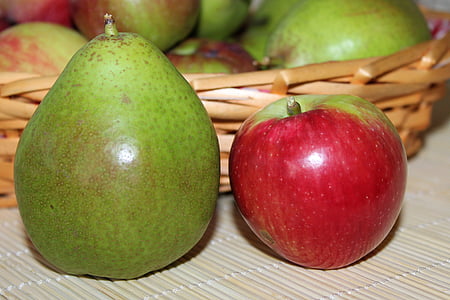 pear, apple, fruit, red, frisch, vitamins, food
