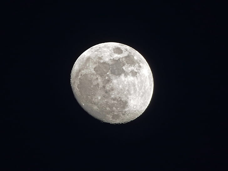 mēness, detalizēti, naktī, mēness gaisma, satelītu, krāteris, Astronomija