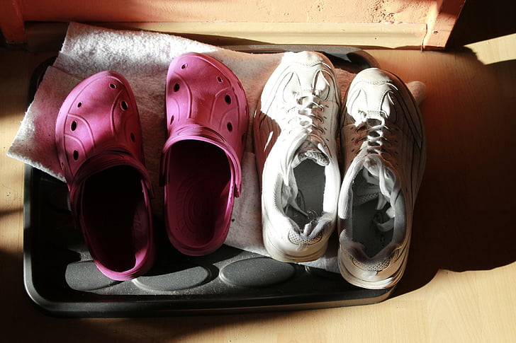 batai, batų, sportiniai bateliai, saulės spindulių, šviesos, gumos, pora