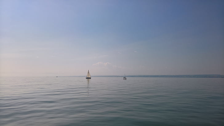 Lago de Constança, barco à vela, água, vela, Barcos, Alemanha, Lago