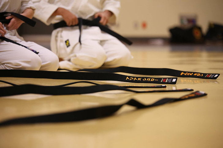 black belt, karate, traditional, passage, people