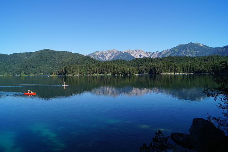 Eibsee, Bavaria, jezero, vode, zrcaljenje, priroda, krajolik