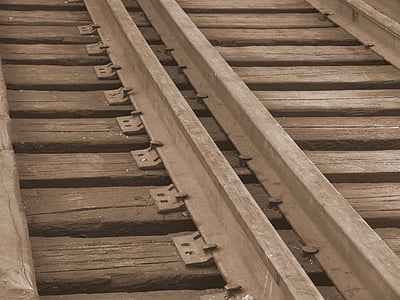 rail, railway, railroad, track, transportation, old, vintage