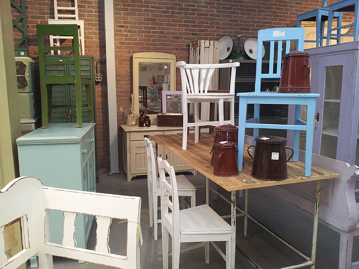 chairs, shop, vintage, table, indoors, chair