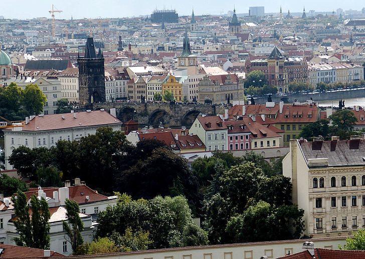 Praga, casco antiguo, puente, Puente de Carlos, históricamente, ciudad, República Checa