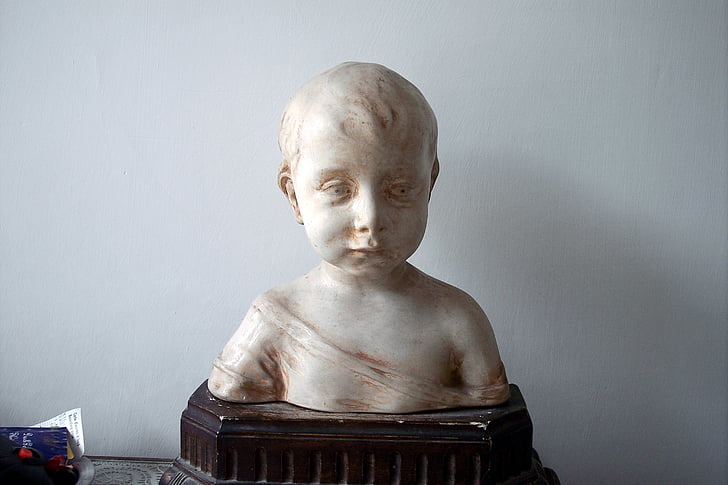 statuette, child, terracotta, chalk, sculpture, terracotta material, statue