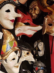 a máscara, Carnaval, máscaras venezianas