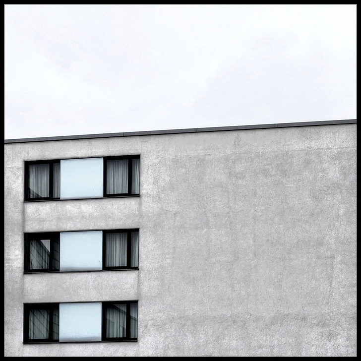 hauswand, abstraktné, okno