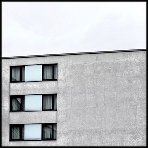 hauswand, abstraktné, okno