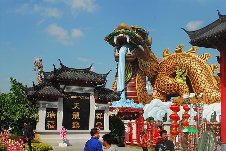 Sanktuarium, Tajlandia, chińskie sztuki, kultury, Chiński, tradycyjne, styl