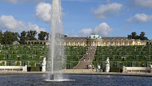 Poczdam, Zamek, atrakcje turystyczne, Historycznie, budynek, Niemcy, Sanssouci