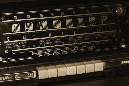 radijo, senas, nostalgija, šviesą, muzika, radijo ryšio įrenginys, senas radijas