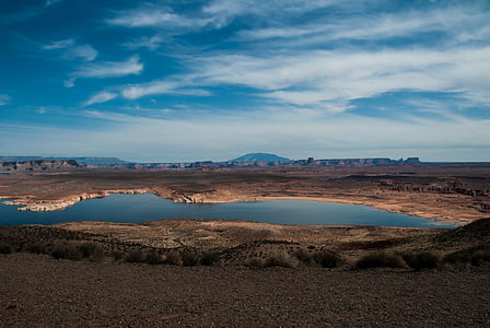 jezero powell, stranica, Arizona, jezero, Powell, Sjedinjene Američke Države, kanjon