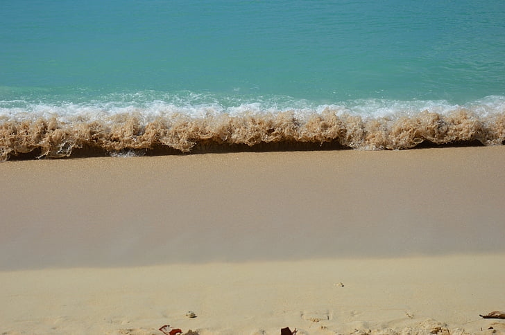 Caraïbes, plage de sable fin, Guadeloupe, plage, sable, mer, nature