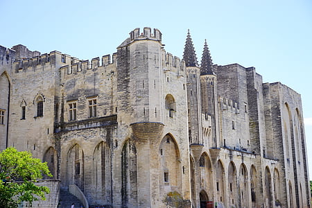 Palais des papes, γωνία του Πύργου, Πύργος, κτίριο, για την επιβολή, εντυπωσιακό, τεράστια