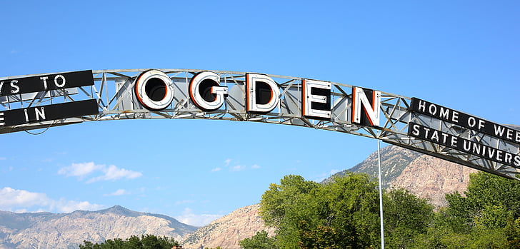 entrada, puerta, Ogden, entrar en, salida, arquitectura, Utah
