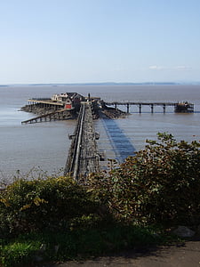 Pier, birnbeck, Weston-Super-Mare, Somerset, tengerparti, tengerpart, Resort