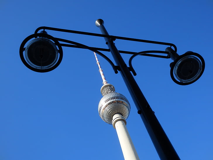 Berlim, lanterna, Marco, céu, arquitetura, Alemanha, cúpula