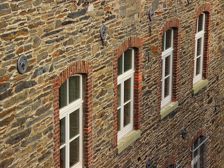 tørr steinhus, vinduet, perspektiv, gamle, bygge, hjem, Tyskland