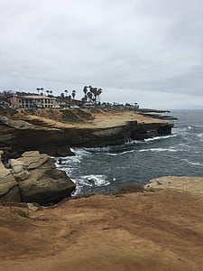 Sunset kallioita, San diego, kallioita, Ocean, San, Diego, Sea