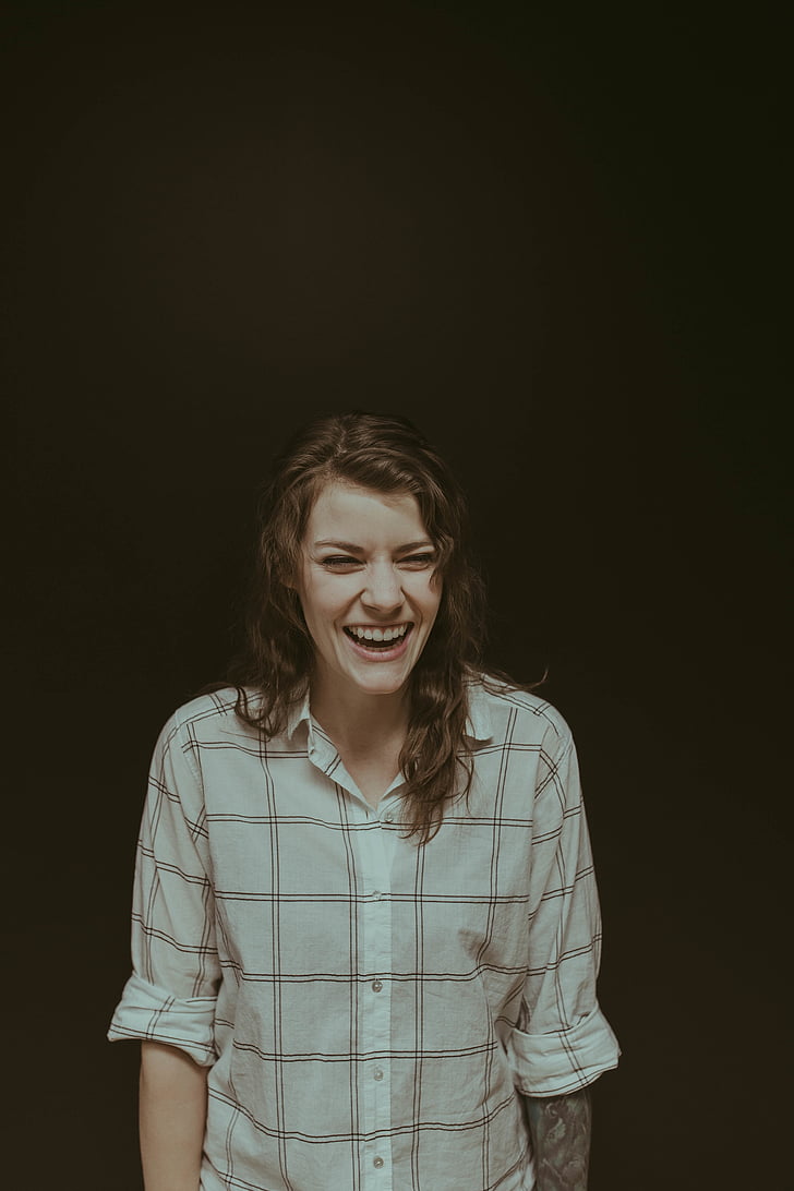 woman, female, happiness, smiling, toothy smile, laughing, waist up