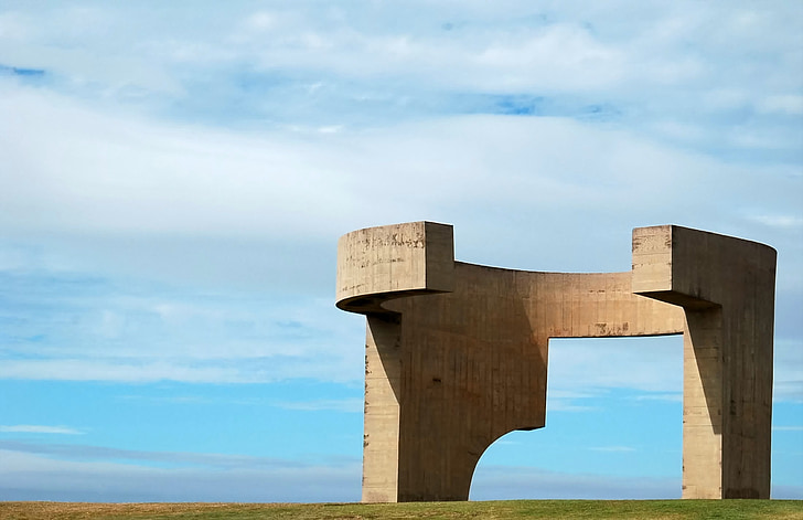 Gijón, Asturias, art, architecture, peigne du vent, sculpture, art abstrait