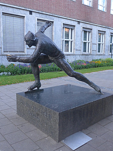 trontheim, скульптура, конькобежец, на открытом воздухе