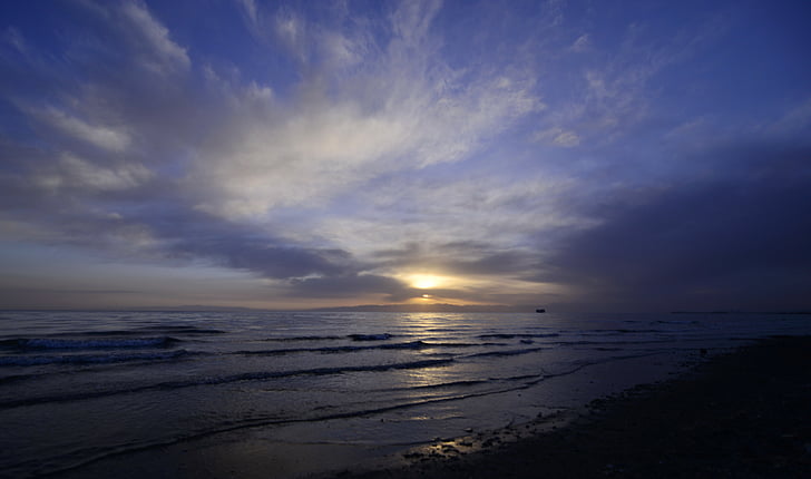 Sunset, Beach, Tuul