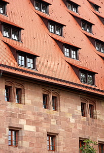 strecha, Nemecko, Dormer, mesto, Architektúra, Norimberg, kostol
