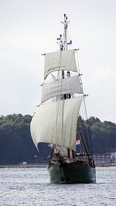 sailing vessel, ship, boot, windjammer, seafaring, nautical, coast