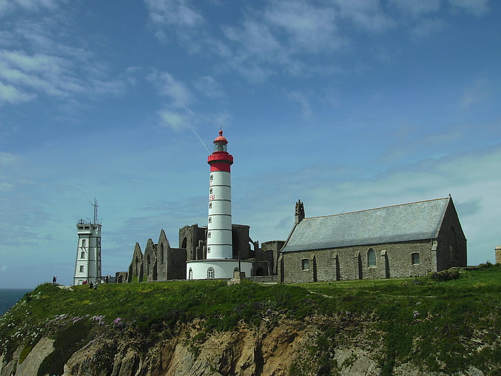 lighthouse, monastery, brittany, tower, famous Place