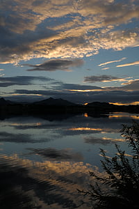 Lake, reflecties, bergpanorama, Panorama, Bergen, Allgäu, herstel