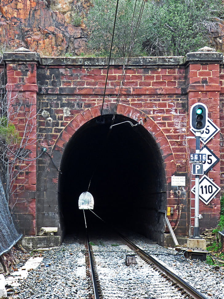 túnel, velho, bobeda, estrada de ferro, Engenharia