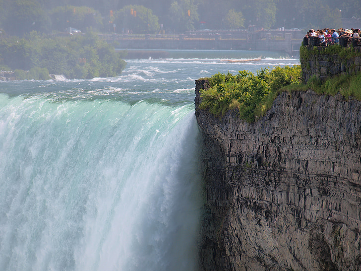 Horseshoe falls, Niagara, cascata, turisti, Canada, natura, paesaggio