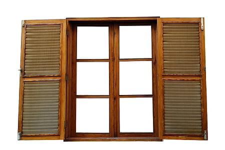 window, shutter, open, romantic, frame, isolated, empty