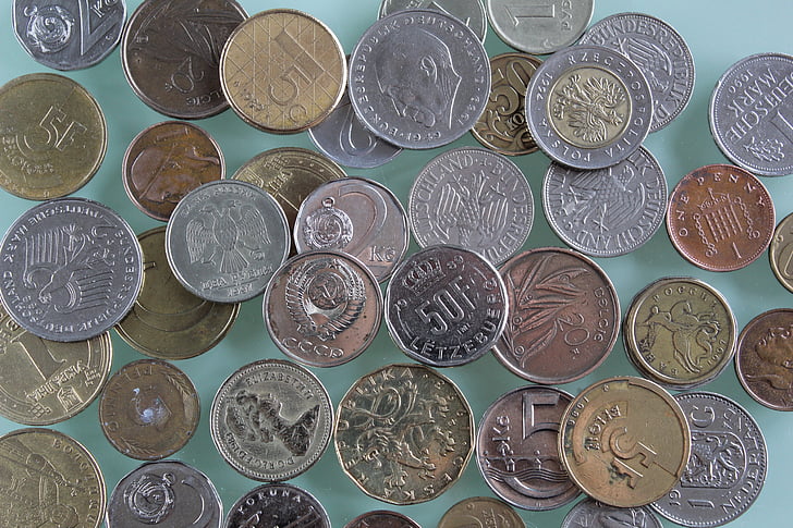 money, old coins, last century, finances, eagle, tails, rating