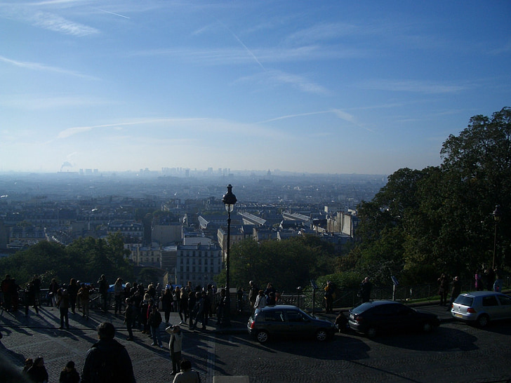 Paryż, Mont martre, Odległy widok, programu Outlook, punkt widokowy, Wizja, krajobraz